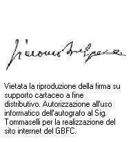 Autografo Bulgarelli